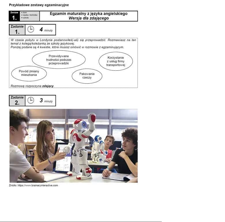 Arkusze ustnej matury z angielskiego - kompletny zbiór z przykładami